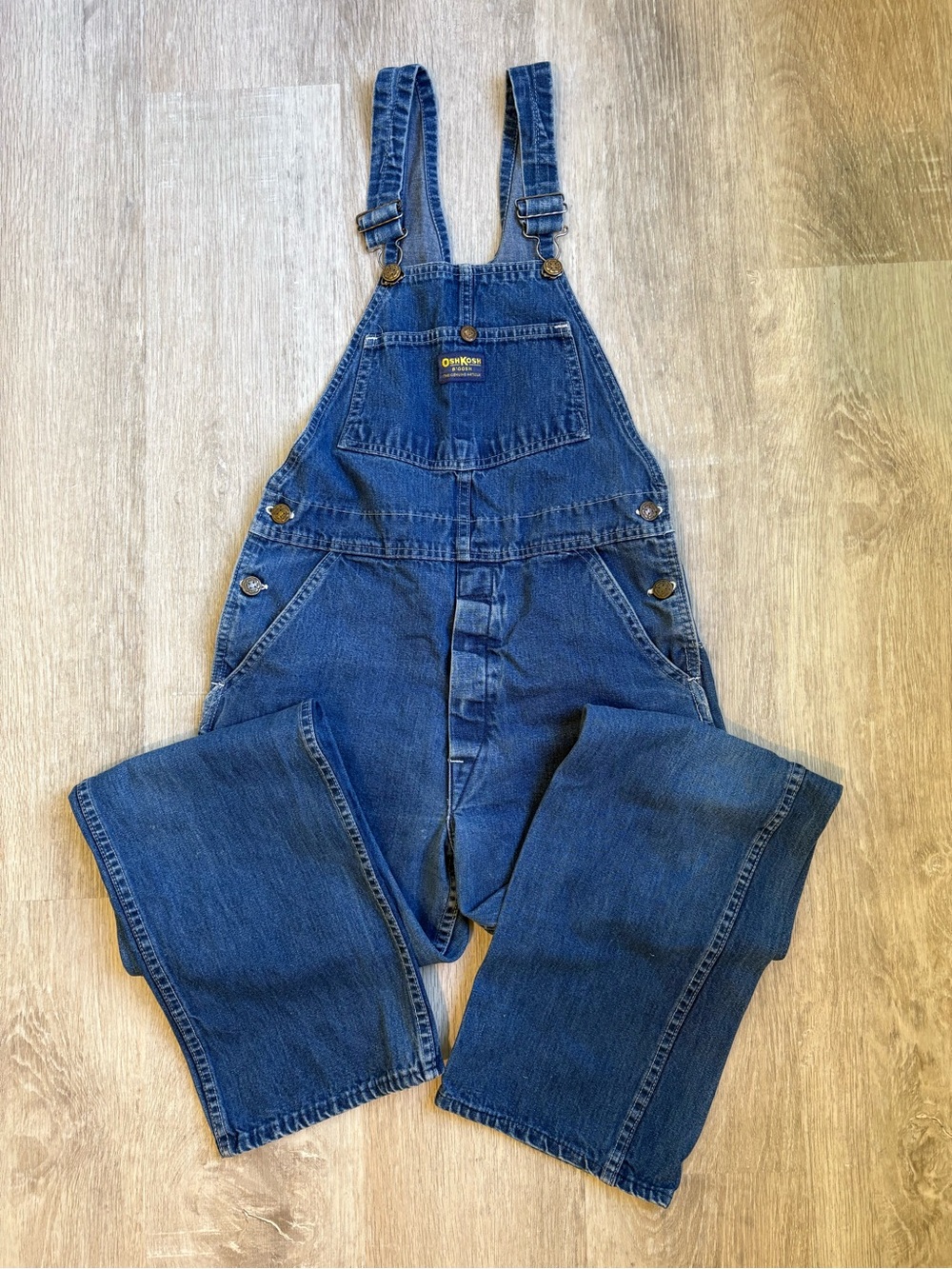 Vintage Extra-Small Adult/Big Kid Sized* OshKosh B’Gosh Blue Denim Bib Overalls